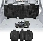 X-CAR Back Seat Protector for Toyota Prado 250 Series 2024-2025 All Weather Heavy Duty Car Seat Kick Mats Cover
