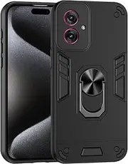 Smartphone Back Case Compatible with Motorola Moto G55 Phone Case with Kickstand & Shockproof Military Grade Drop Proof Protection Rugged Protective Cover PC Matte Textured Sturdy Bumper Case Cover Bu
