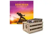 Crosley Record Storage Crate & Queen - Bohmian Rhapsody - Double Vinyl Album Bundle
