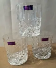 3 NEW WATERFORD Marquis MARKHAM DOUBLE OLD FASHIONED Crystal Glasses DOF NWT