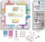 WS Game Company Monopoly Aura Edition Glass Board Game, 2-6 Players, Ages 96+