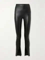 [Spanx] Spanx - Faux Stretch-leather Leggings - Black - M M Black