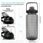 Silicone Sipper Water Bottle For Adults With Motivational Time Marker - 2 Litre