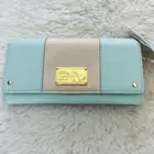 Peanuts Snoopy Multicolor Vegan Leather W/ Gold Metal Snoopy Flap Long Wallet