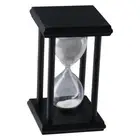 30 Minutes Sandglass Timer Black Wooden Sand Clock Hourglass Sand Timer Home
