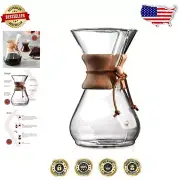 Exclusive 8-Cup Pour-Over Coffee Maker - Borosilicate Glass with Elegant Finish