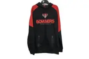 AFL Essendon Bombers Red And Black Hooded Sweater Jumper Mens Size S NEW