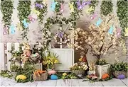 EASTER BUNNY EGGS CHOCOLATE WREATH GARLAND PERSONALISED PARTY BANNER BACKDROP f. Grommets