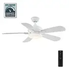 Home Decorators Benson 44 in. LED White Ceiling Fan w/ Light and Remote Control