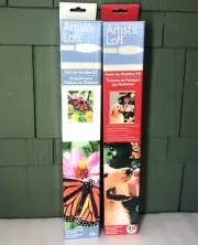 Artist's Loft 2 Intermediate Paint by Number Kits Golden Retriever Dog Butterfly