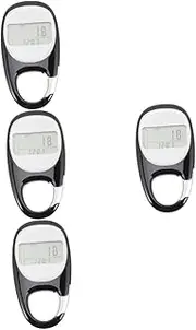 KOMBIUDA 4pcs Step Counter Walking Tracker 3D Pedometer Step Counter for Outdoor Fitness