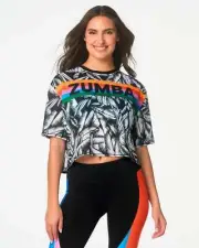 Zumba Tropics Mesh Crop Top - Wear It Out White Z1T000319
