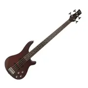 J&D Luthiers 4-String T-Style Contemporary Active Electric Bass Guitar (Satin Brown Stain)