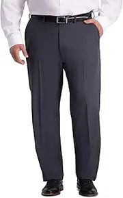 [Haggar] Men's Big and Tall B&T Stria Tic Stretch Classic Fit Suit Separate Pant