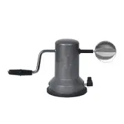 Premium Stainless Steel Vacuum Base Coconut Scrapper, Black