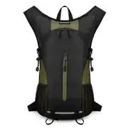 GGP Black And Dark Green Patchwork Style Lightweight Outdoor Cycling Backpack Durable And Water Resistant Oxford Fabric, Large Capacity Sports Hiking Bag, Unisex Design