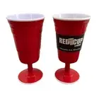 Red Cup Living Set Of 2 Cups 8 oz Wine Water Glass Dishwasher Safe Travel