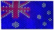 LED lighta CarolCraft Australia Flag String 230x130cm Net Mesh Curtain Outdoor