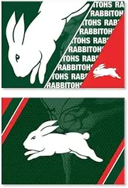 South Sydney Rabbitohs NRL Rugby League Set of 2 Magnets 78 x 54mm