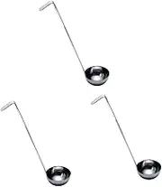 Luxshiny Pcs Stainless Steel Ounce Spoon Long Handle Soup Spoon for Kitchen Easy to Measure Silver