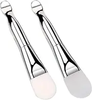 Silicone Facial Brush Set 2pcs Double-ended Mask Brush for Face Soft Bristles for Gentle Cleansing and Mask Applicati