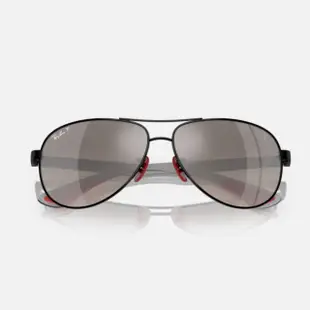 【RayBan 雷朋】法拉利聯名款 碳纖維偏光太陽眼鏡(RB8331M-F002H2、F0095J 61mm 偏光鏡片)