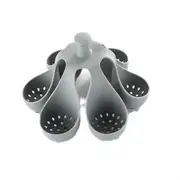 Silicone Egg Boiler Rack, Freestanding Egg Boiler, Egg Boiler, Egg Cooker, Holds 6 Eggs, Kitchen Silicone Egg Boiler Gadget, Gray
