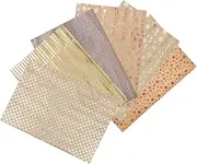 Gatuida Artistic Gold Foil Wrapping Paper 6 Sheets for Book Cover Unique Wrapping