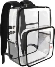 Mochila Transparente De 14" - 15 L Reforzada, Resistente, Grande