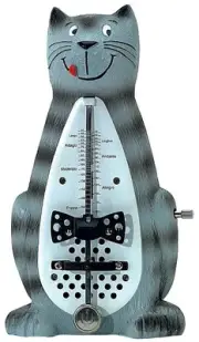 Wittner W839C Taktell Novelty Cat Shape Metronome - Mechanical, Tempo 40-208 BPM