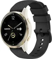 Silicone Band for Garmin Venu 3S/2S, Forerunner 265S/935, Vivoactive 4S, Vivomove 3S - 18mm Adjustable Sport Replacement Strap for Men and Women