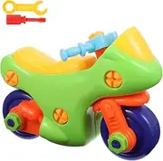 Kisangel Educational Boys and Girls Motorbike Toy Plastic Building Blocks Plaything Random Color