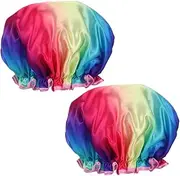 FRCOLOR Adjustable Travel Hair Cap for Women Soft Satin Hair Protection Elastic Band Suitable for Ages Genders Washable Use for Shower Bath Beach Pool