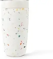 W&P Porter Insulated Tumbler 20 oz | No Metallic Aftertaste Ceramic Coated for Water, Coffee, & Tea | Wide Mouth Vacuum Insulated | Dishwasher Safe, Terrazzo Cream