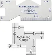 Precision Seam Measuring Gauge Metal Quilting Tailor Ruler Template Sewing Ruler for DIY Patchwork Quilting