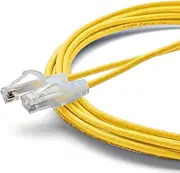 trueCABLE Cat6 Component Rated Patch Cable, Unshielded U/UTP, CM Rated, UL Listed, PoE++, 28AWG 4/PR, Yellow, 14ft, 1 Pack