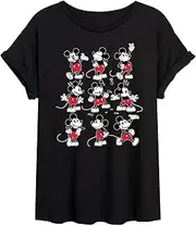 [Disney] Mickey & Friends - Mickey Poses Grid - Women's Oversized T-Shirt