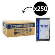Austar Contractor Black Bin Liner 55 Litre Pack 50 Carton 250
