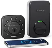 ULTRALOQ Smart Lock U-Bolt (Black), 5-in-1 Keyless Entry Door Lock with Bluetooth and Keypad, Smart Door Lock Front Door, Non-Fingerprint Deadbolt Lock Edition