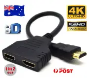 HDMI v1.4 Splitter 4K With Cable 1 IN 2 OUT Duplicator Amplifier Full HD 1080p