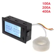 DC 0-300V STN Coulometer Ammeter Voltmeter Capacity Hall Sensor 100A 200A 400A