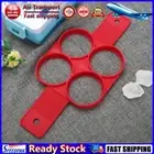 LF# Silicone 4 Hole DIY Pancake Maker Bake Cake Mold Mini Egg Tools (Round)