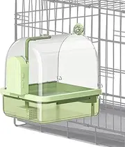 Ancsttu Bird Baths For Cage,Bird Bath For Parakeets - Automatic Chew-Proof Bathtub 2 Modes Playground Stand For Breeding Travel Show Outdoor Aviary