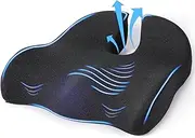 MOTYYA Seat Cushion, Extra Large Memory Foam Cushion for Office Chair, Car Seat, Ergonomic Cushions Pad Pillow for Pressure Relief Sciatica & Hip & Tailbone, Coccyx Pain Relief for Long Sitting
