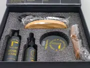 Balanced Barber Premium Beard Kit Includes Comb Oil Balm Scissors Brush Wash New