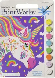 Paint Works Paint By Number Kit 9"X12"-Unicorn - 2 Pack