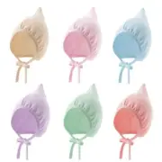 Comfortable Beanie Hats Spring Autumn Tie Rope Ear Protection Cap for Baby