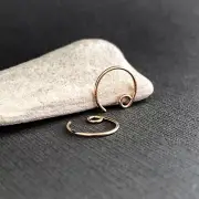Ear wire Gold Filled hoop, Small huggie ear wire finding Small gold earring hook