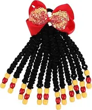 Ipetboom Adorable Boys and Girls Ponytail Wig Beaded Braids Bow Hair Extension Soft for Girls