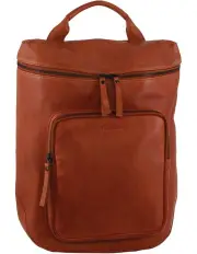 [PIERRE CARDIN] Leather Backpack in Cognac